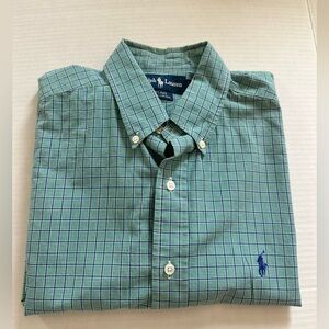 Ralph Lauren Men's Green Plaid Shirt